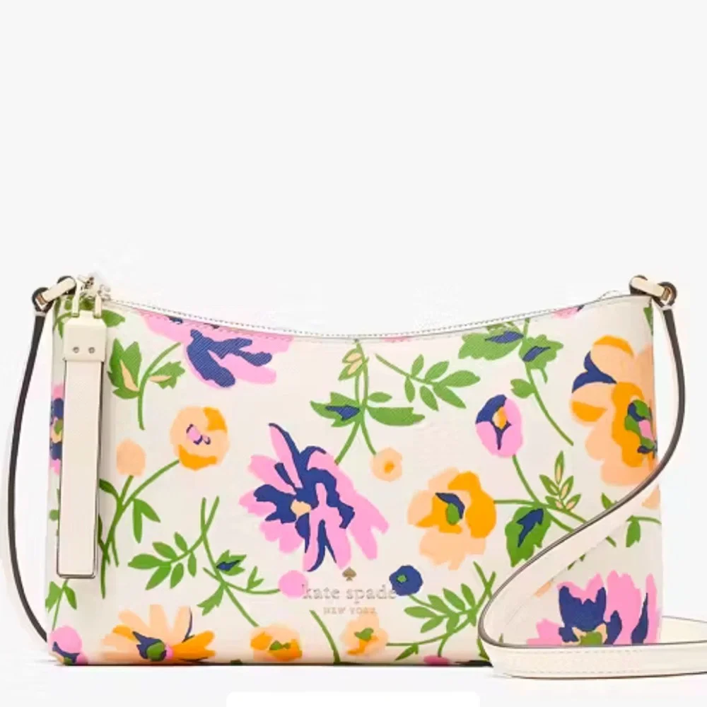 Kate Spade Sadie Printed Small Crossbody Candied Flowers Cream Multi